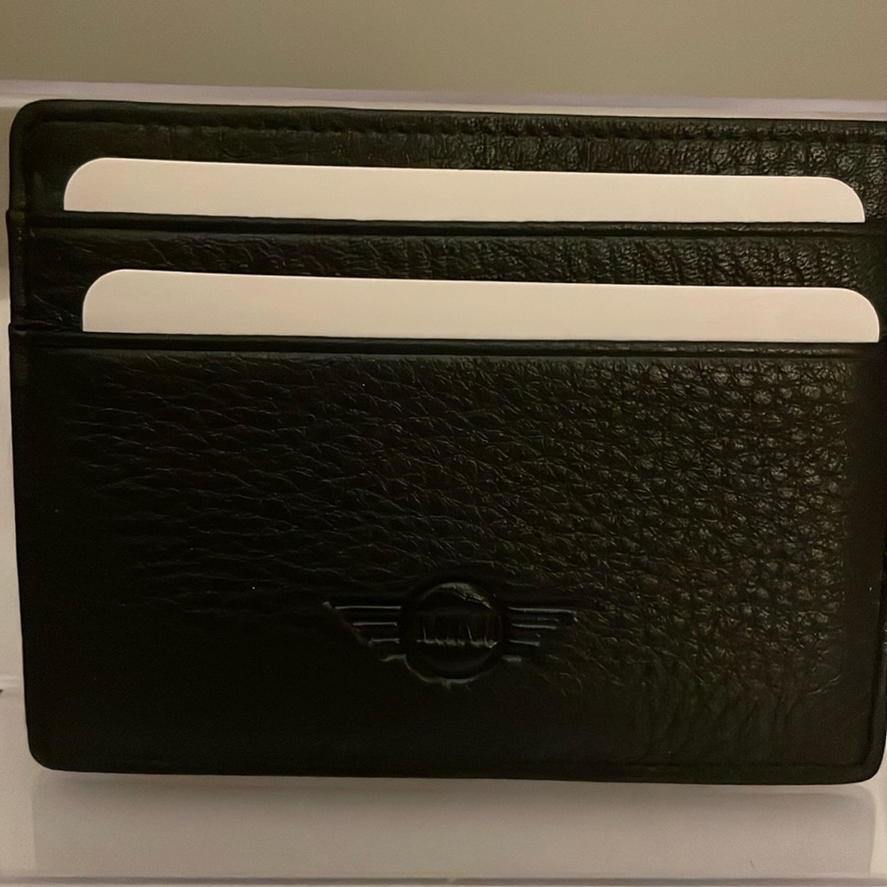 Cooper Black Faux Leather Card Holder - New